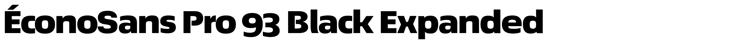 ÉconoSans Pro 93 Black Expanded